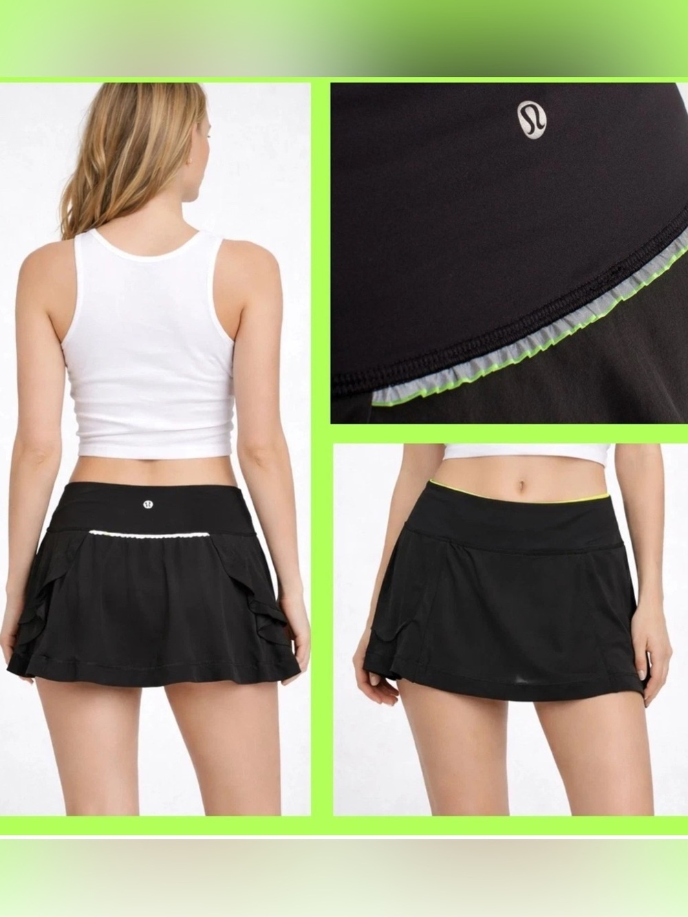 Lululemon Presta Skirt black. Size 10. Great condition.